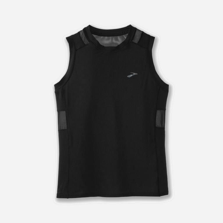 Brooks Atmosphere Mujer Camiseta Sin Mangas - Negros (0765NDGTR)